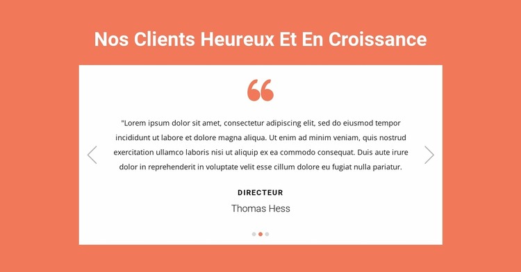 Nos clients satisfaits et en croissance Modèle Joomla