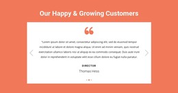 Our Happy And Growing Customers - Site Template