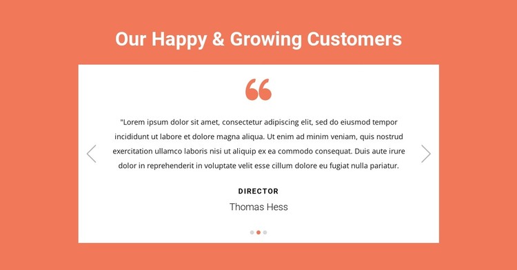Our happy and growing customers HTML Template