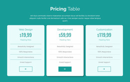 Pricing Table Block