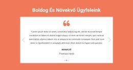 Boldog És Növekvő Ügyfeleink