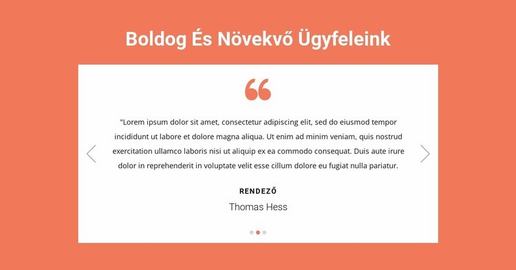 Boldog és növekvő ügyfeleink WordPress Téma