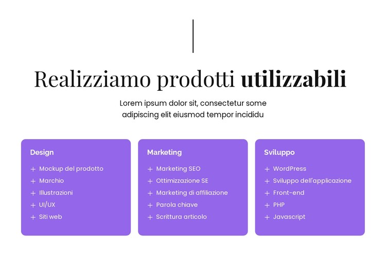 Costruiamo innovazioni IT Modello CSS