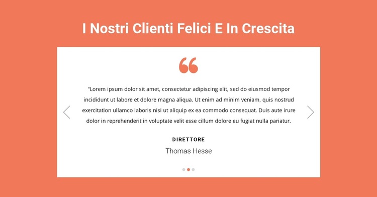 I nostri clienti felici e in crescita Tema WordPress