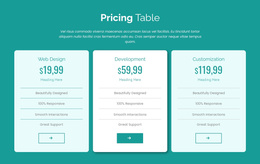 Pricing Table Block - Online Templates