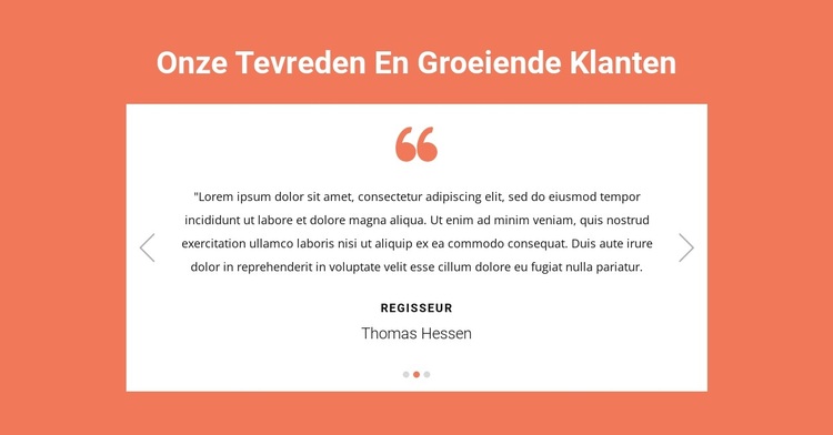 Onze tevreden en groeiende klanten WordPress-thema