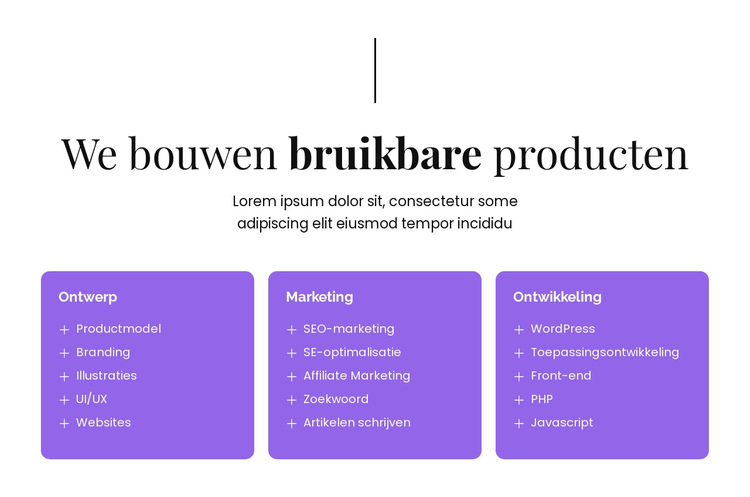 Wij bouwen IT-innovaties Website sjabloon