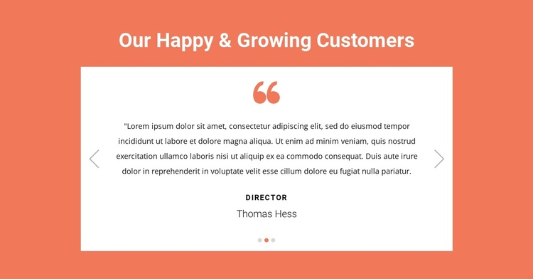 Our happy and growing customers One Page Template