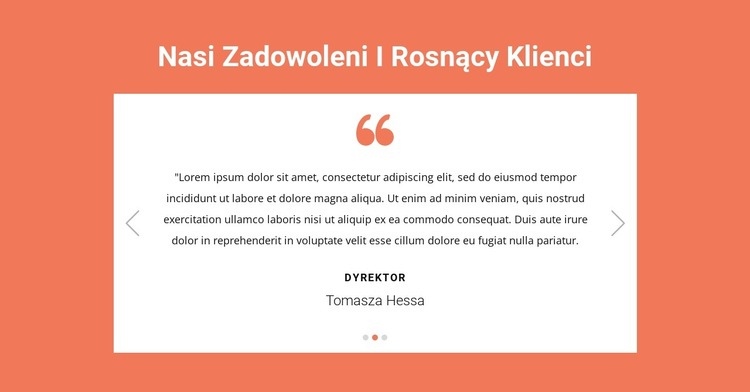 Nasi zadowoleni i rosnący klienci Makieta strony internetowej