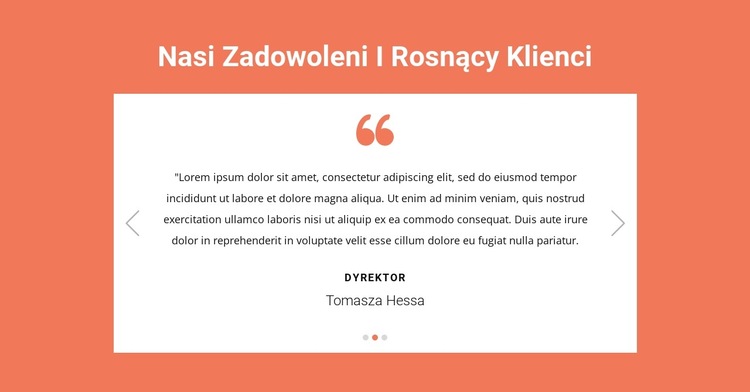 Nasi zadowoleni i rosnący klienci Szablon witryny sieci Web