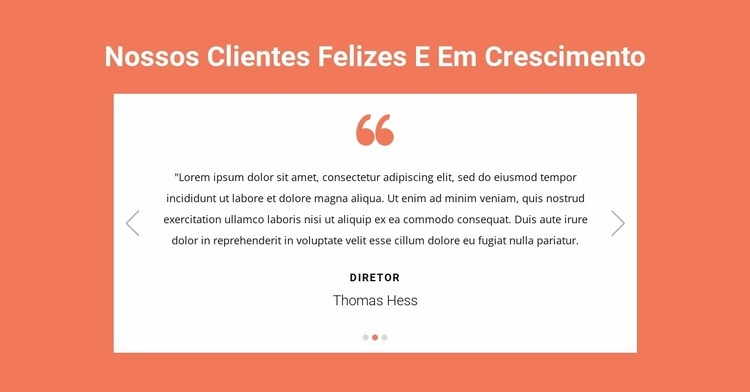 Nossos clientes satisfeitos e em crescimento Modelo HTML5