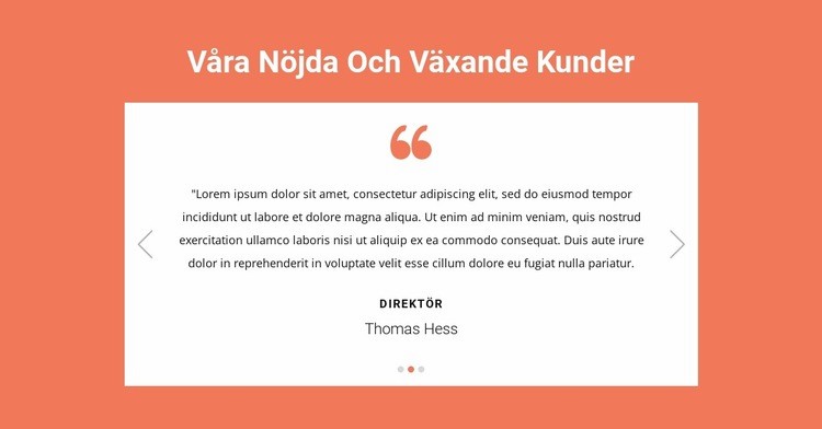 Våra glada och växande kunder WordPress -tema