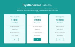 Fiyatlandırma Tablosu Bloğu - Çevrimiçi Şablonlar