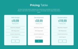 Pricing Table Block