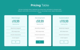 Pricing Table Block