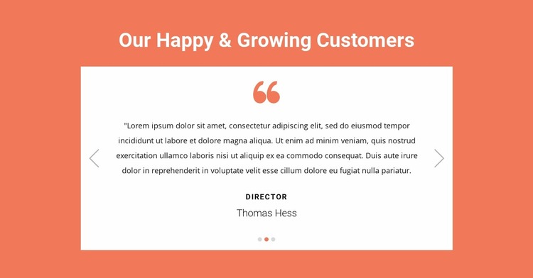 Our happy and growing customers Website Mockup