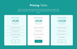 Pricing Table Block - Easy Community Market