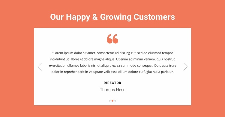Our happy and growing customers Website Template