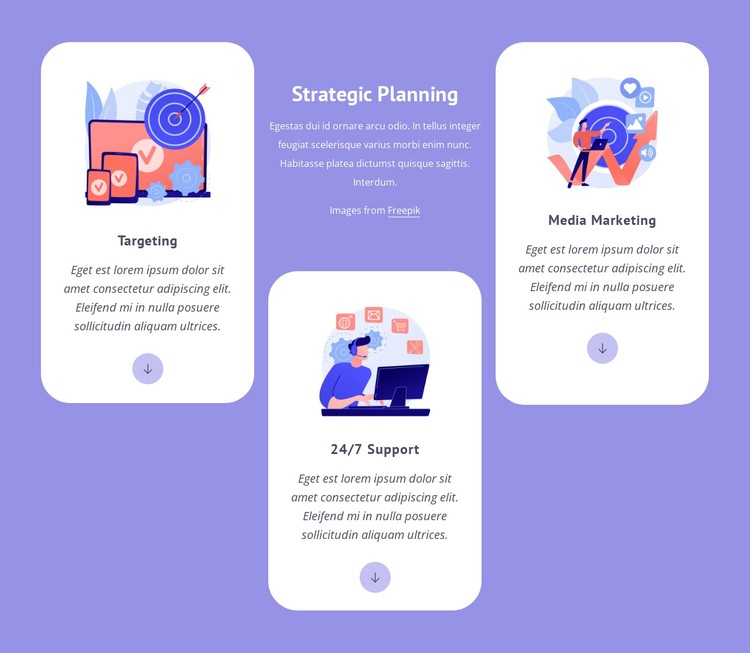 Targeting and media marketing CSS Template