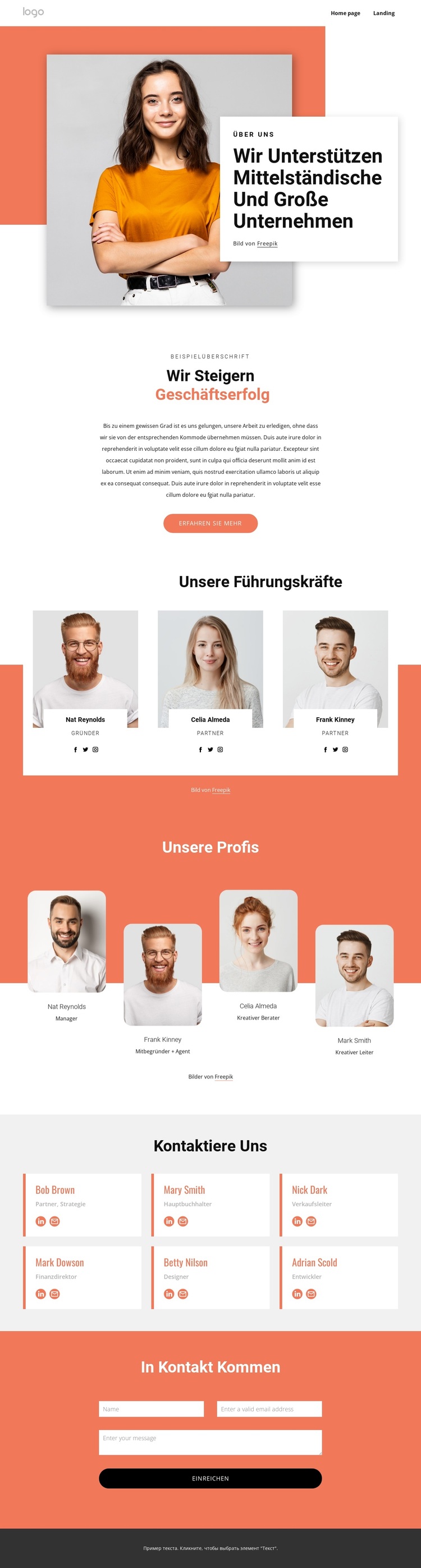 Unsere multidisziplinären Teams WordPress-Theme