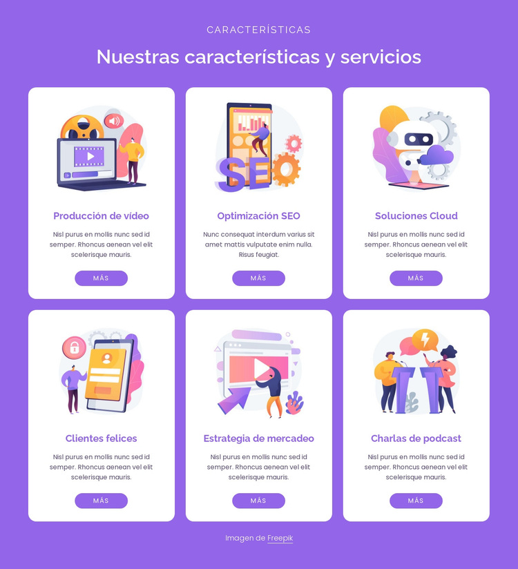 Nuestros servicios digitales Tema de WordPress