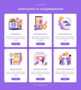 Digitális Szolgáltatásaink - Egyszerű Webhelysablon