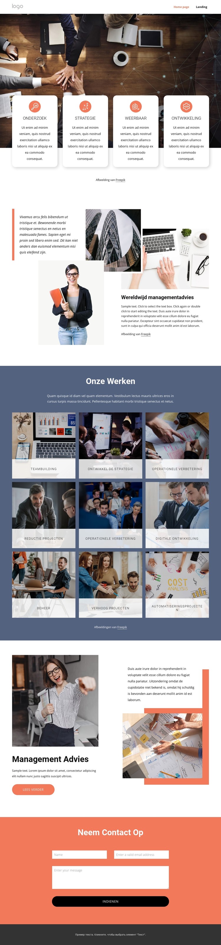 De toonaangevende adviesbureaus voor managementdiensten CSS-sjabloon