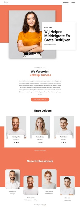 Prachtig WordPress-Thema Voor Onze Multidisciplinaire Teams