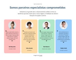 Testemunhos Com Células Coloridas - Modelo De Site Fácil De Usar