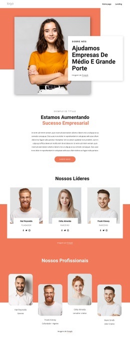 As Nossas Equipas Multidisciplinares - Lindo Modelo HTML5