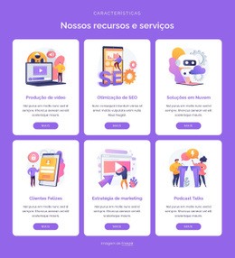 Nossos Serviços Digitais - Modelo HTML5 Personalizado