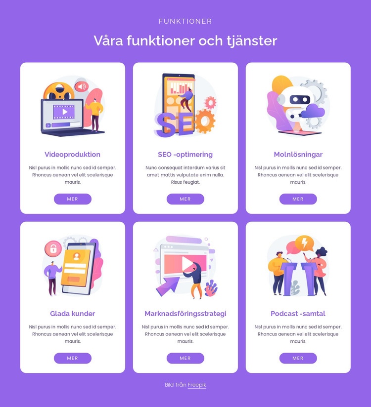 Våra digitala tjänster Hemsidedesign