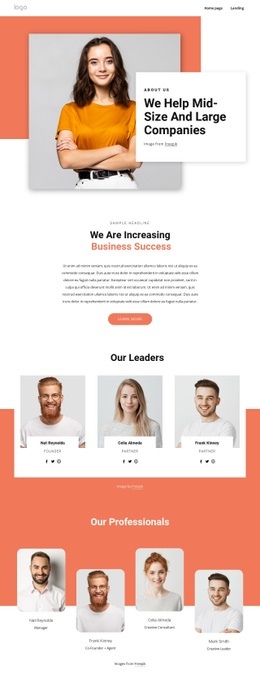 Our Multidisciplinary Teams Web Page Design
