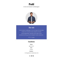 Profil Des Grafikdesigners – Professionelle HTML5-Vorlage