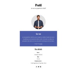 Profil De Graphiste - Modèle HTML5 Professionnel