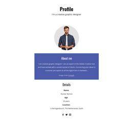 Profile HTML Templates Nicepage