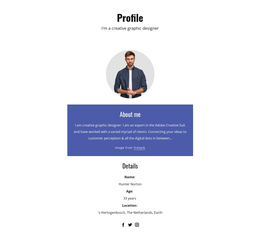 Design Template For Graphic Designer Profile