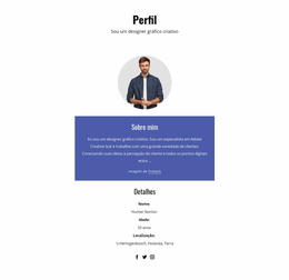 Perfil De Designer Gráfico - Lindo Modelo Joomla