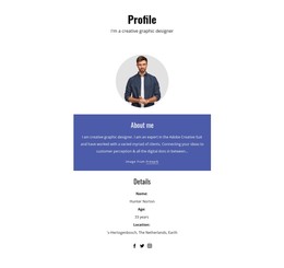 Graphic Designer Profile - Static Website