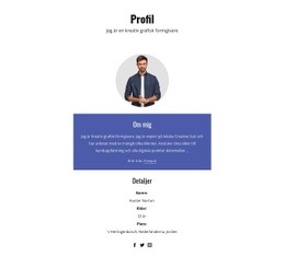 Multipurpose WordPress-Tema För Grafisk Designer Profil