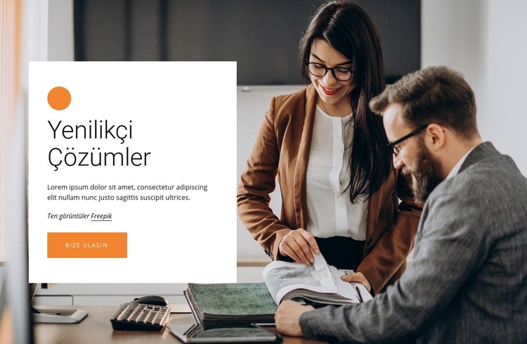 Yenilikçi iş çözümleri Web Sitesi Mockup'ı