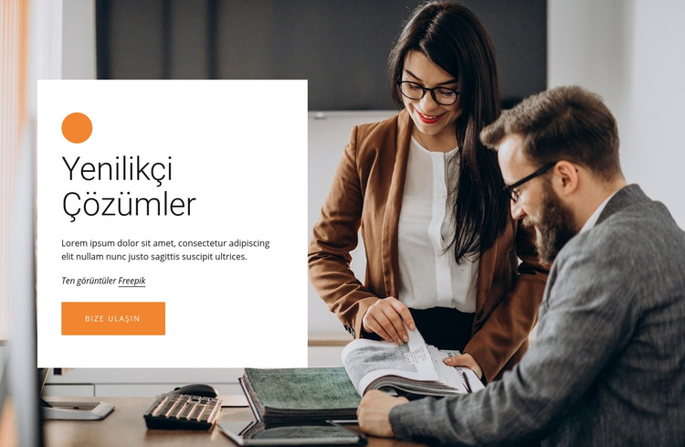 Yenilikçi iş çözümleri Web Sitesi Şablonu