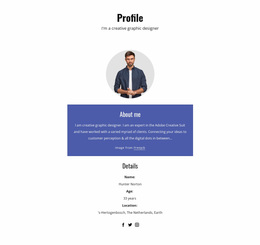 Site Design For Graphic Designer Profile