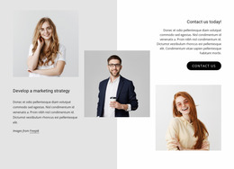 Develop A Marketing Strategy - Modern Website Mockup