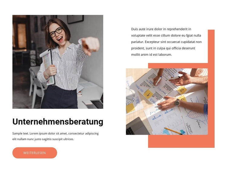 Wir arbeiten mit ambitionierten Führungskräften zusammen WordPress-Theme