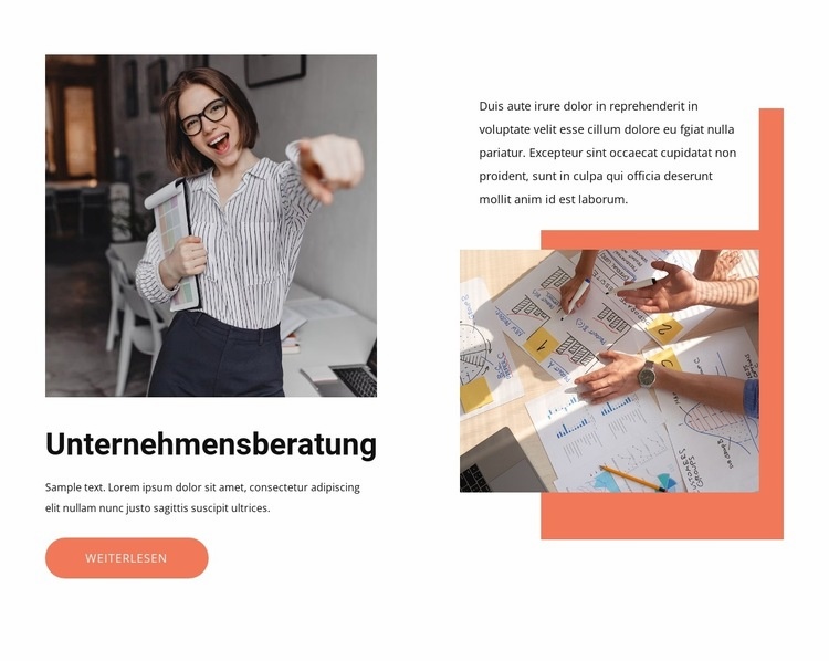 Wir arbeiten mit ambitionierten Führungskräften zusammen Landing Page