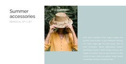 Summer Accessories - Free Homepage Design