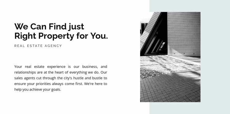 Text picture and shape Landing Page