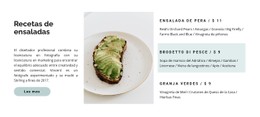 CSS Gratuito Para Menú De Ensaladas Ligeras