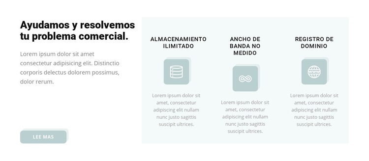 Resolver problemas comerciales Plantilla HTML5